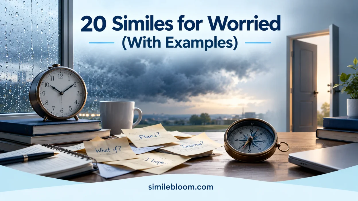 similes for Worried