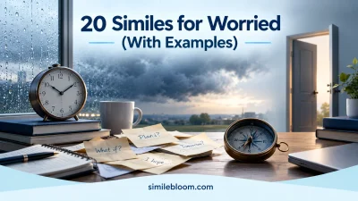 similes for Worried